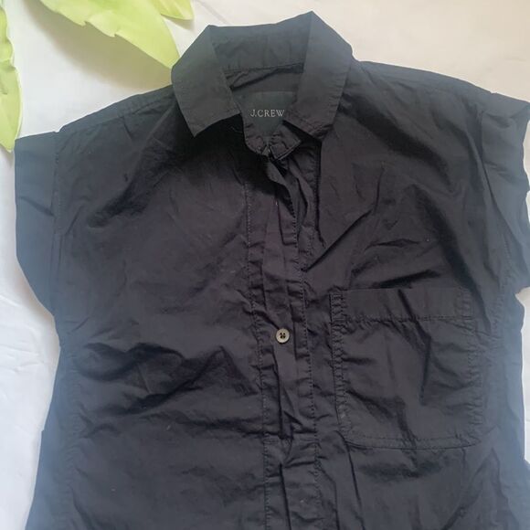 𝅺⭐️j Crew Black Cotton Shirt Dress⭐️ - Picture 3 of 8